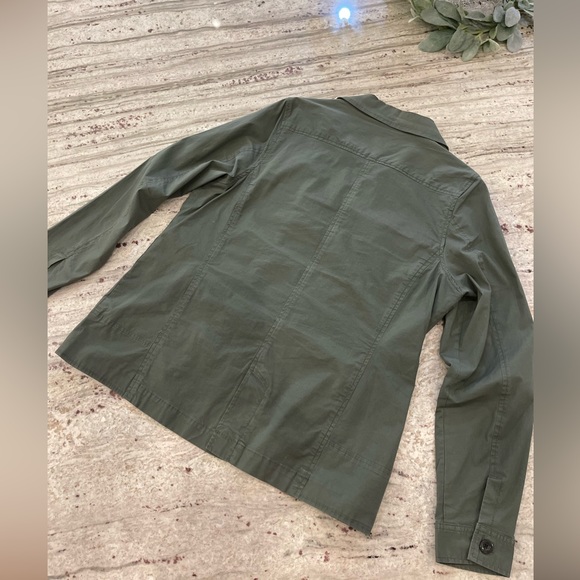 Woolrich army green lightweight pea coat size L - Picture 6 of 12